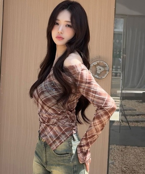 Qoo10] 鳥柄 ブラウス レディース 春 夏 長袖 : レディース服