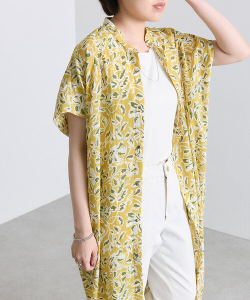 ear PAPILLONNER ワンピース フロントボタン柄ワンピース「SUM1