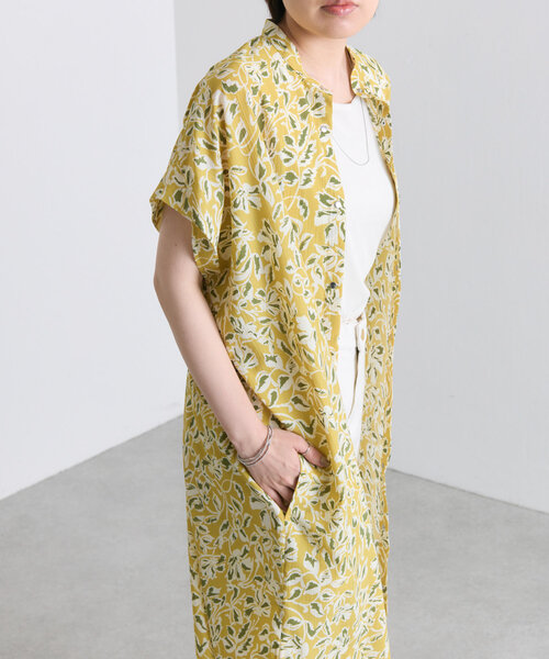 【新品未使用】ear PAPILLONNER ワンピース 定価26,300円 ear PAPILLONNER ワンピース フロントボタン柄ワンピース「SUM1