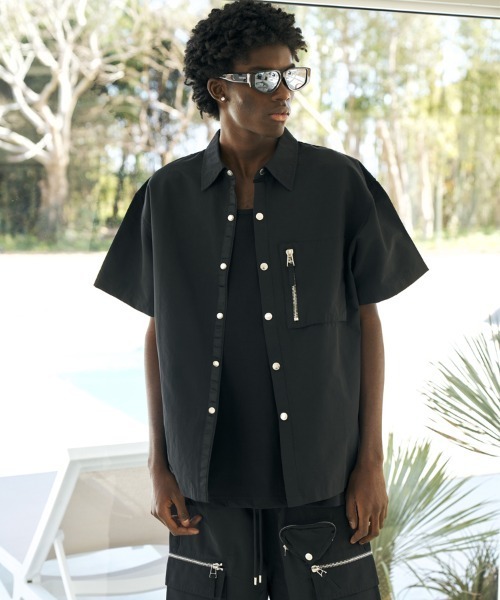 STYLISE シャツ 「MLVINCE / メルヴィンス」NYLON S/S SHIRTS