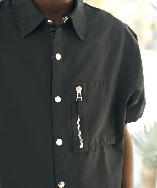 STYLISE シャツ 「MLVINCE / メルヴィンス」NYLON S/S SHIRTS