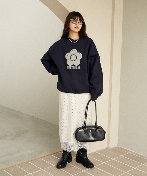 新品未使用タグ付★MARY QUANT × PUBLUXレースロゴスウェット PUBLUX（パブリュクス）の「MARY QUANT × PUBLUX/マリークワント