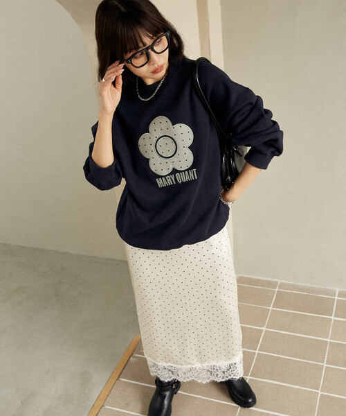 新品未使用タグ付★MARY QUANT × PUBLUXレースロゴスウェット PUBLUX（パブリュクス）の「MARY QUANT × PUBLUX/マリークワント