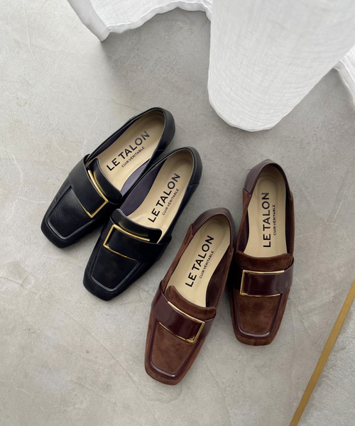 LE TALON（ル タロン） ローファー 「追加」レザースクエアメタル