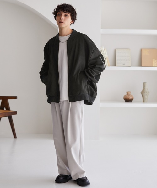 「MONO-MART」 ジップアップブルゾン M ブラック メンズ_画像3