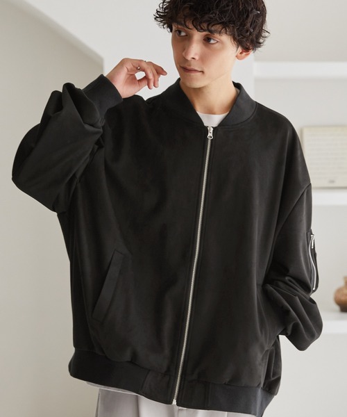 「MONO-MART」 ジップアップブルゾン M ブラック メンズ_画像4