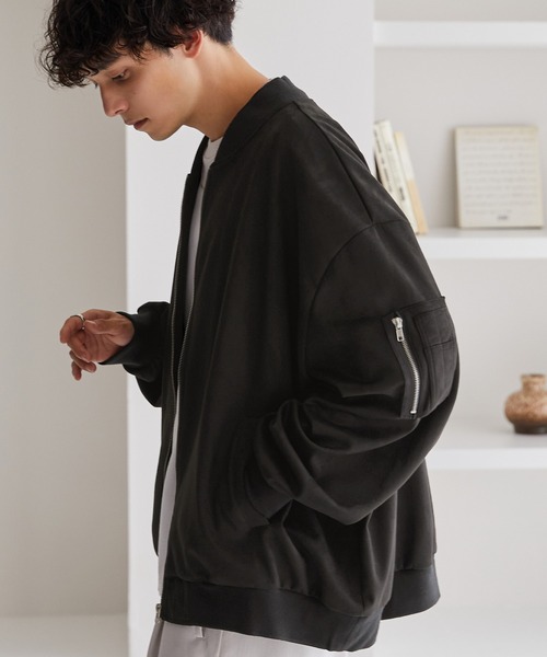 「MONO-MART」 ジップアップブルゾン M ブラック メンズ_画像6