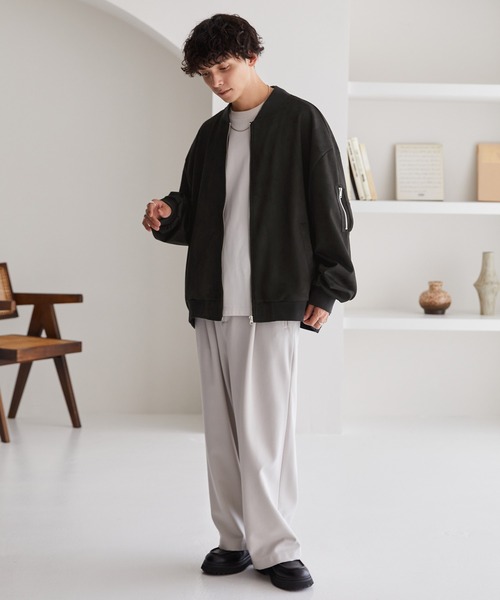 「MONO-MART」 ジップアップブルゾン M ブラック メンズ_画像9