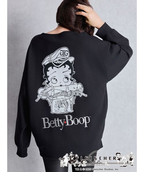 トレーナー スウェット BETTY×GYDA GLITTER embroideryプルオーバー レディース BETTY BOOP トレーナー スウェット BETTY×GYDA GLITTER