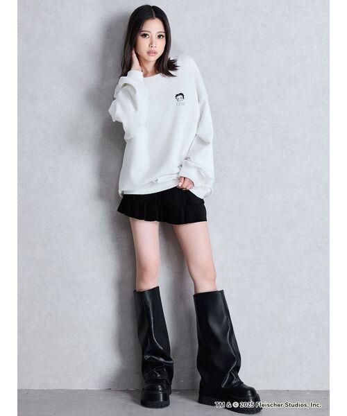 トレーナー スウェット BETTY×GYDA GLITTER embroideryプルオーバー レディース BETTY BOOP トレーナー スウェット BETTY×GYDA GLITTER