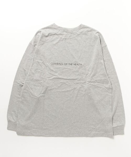 「BROKEN BASE」 長袖Tシャツ MEDIUM 杢グレー メンズ
