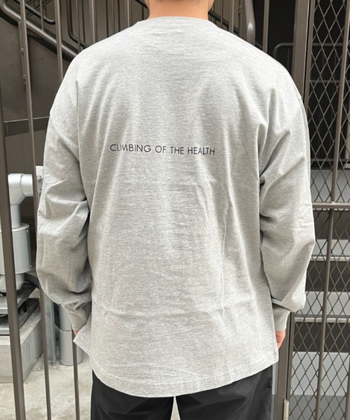 「BROKEN BASE」 長袖Tシャツ MEDIUM 杢グレー メンズ
