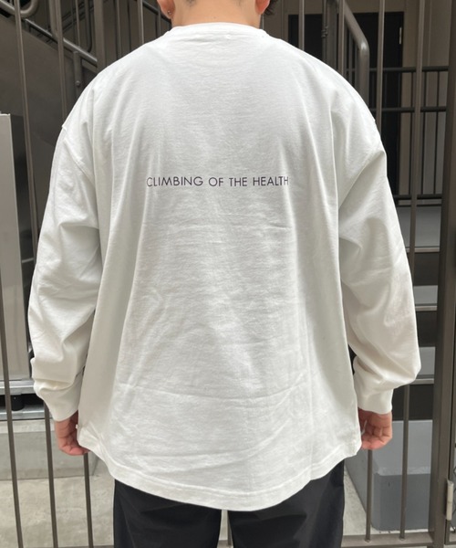 「BROKEN BASE」 長袖Tシャツ MEDIUM 杢グレー メンズ