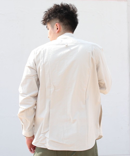 DANTON ストライプ 長袖シャツ 42 ノーカラー 楽天市場】ダントン DANTON メンズ オックスフォード バンド