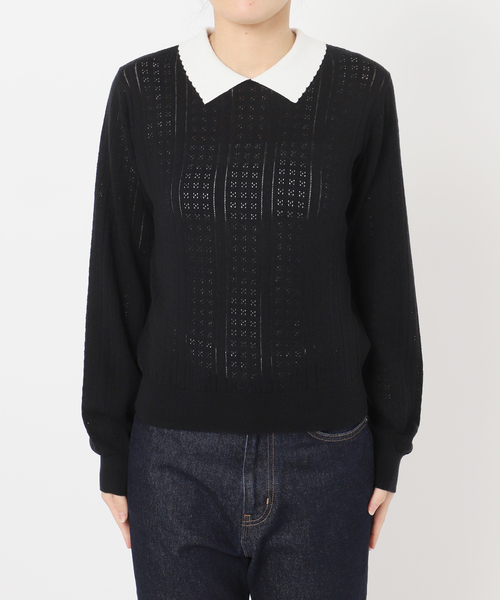 SLOBE IENA（スローブイエナ） ニット セーター クレリック襟付き