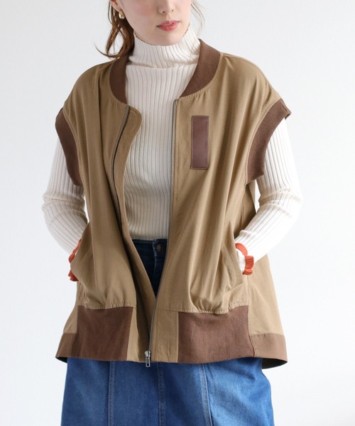 cepo（セポ） ベスト ジレ テントラインミリタリーベスト レディース