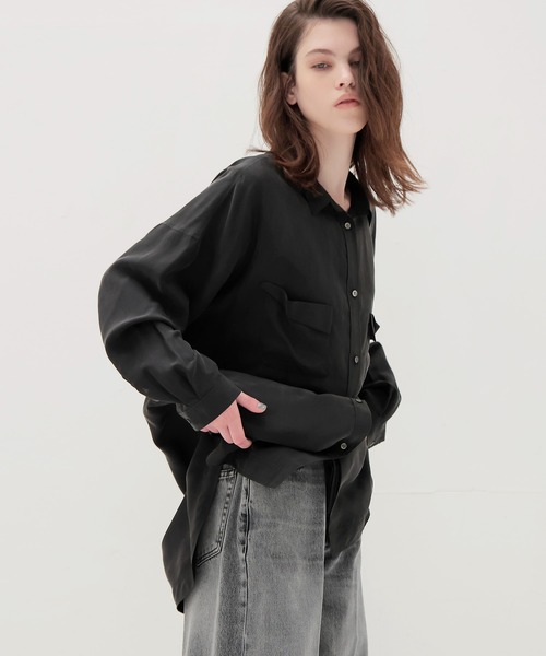 DRESSLAVE（ドレスレイブ） ブラウス シャツ silk sand wash big shirt 