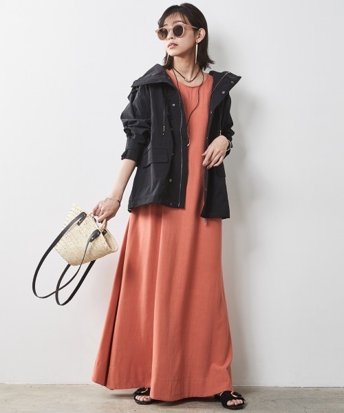 「CHIC STYLE」 半袖ワンピース 5L ベージュ レディース_画像5