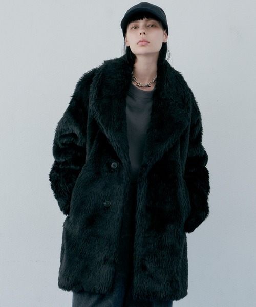 aiver ファーコート AIVER（アイバー） コート ジャケット ショートフェイクファーコート