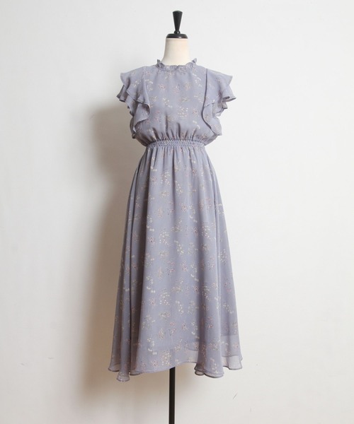 「tocco closet」 ノースリーブワンピース M グレイッシュブルー レディース_画像4