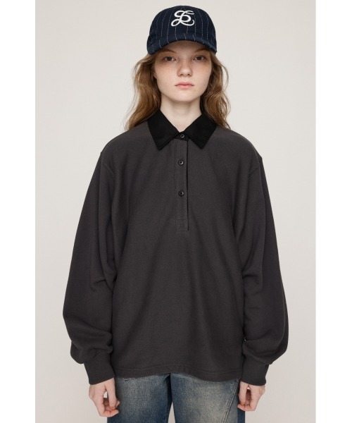 SLY（スライ） ポロシャツ ポロ SW RUGGER SH スウェット ラガーシャツ