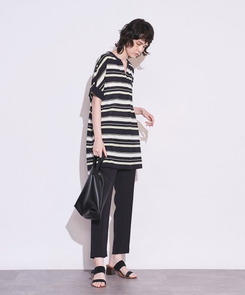 「la.f…」 半袖カットソー 9号 ブラック系その他 レディース_画像2