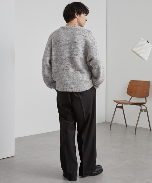 【新品】Blanc YM モヘア ニット セーター クルーネック タグ付き MONO-MART（モノマート） セーター ニット モヘアタッチ ミックス