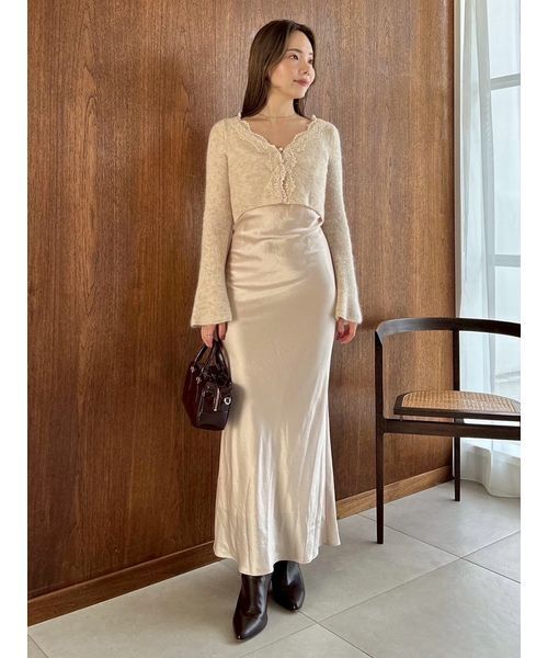 SNIDEL（スナイデル） ワンピース キャミワンピースモヘアカーディガン