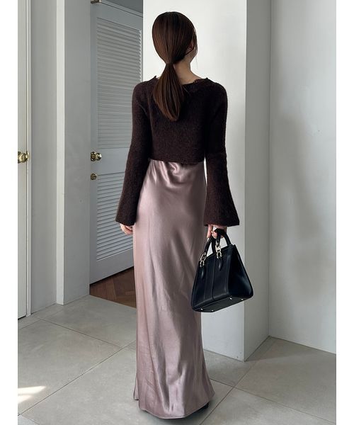 SNIDEL（スナイデル） ワンピース キャミワンピースモヘアカーディガン