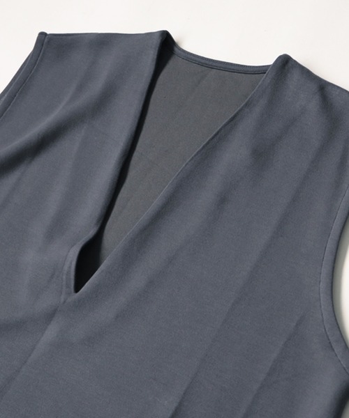 「antiqua」 「pattern torso」ノースリーブワンピース R ブラック レディースの画像2