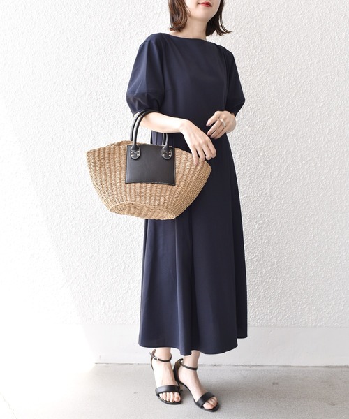 「SHIPS.me」 半袖ワンピース - ベージュ レディース_画像3