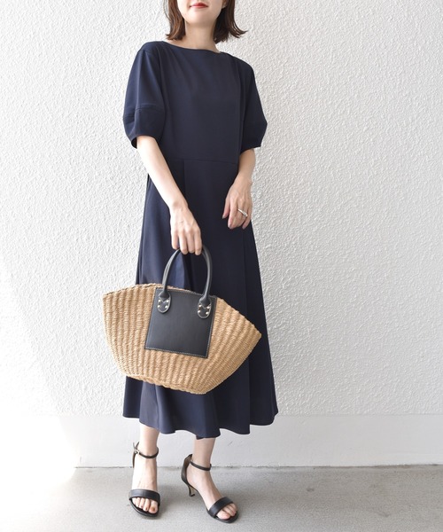 「SHIPS.me」 半袖ワンピース - ベージュ レディース_画像4