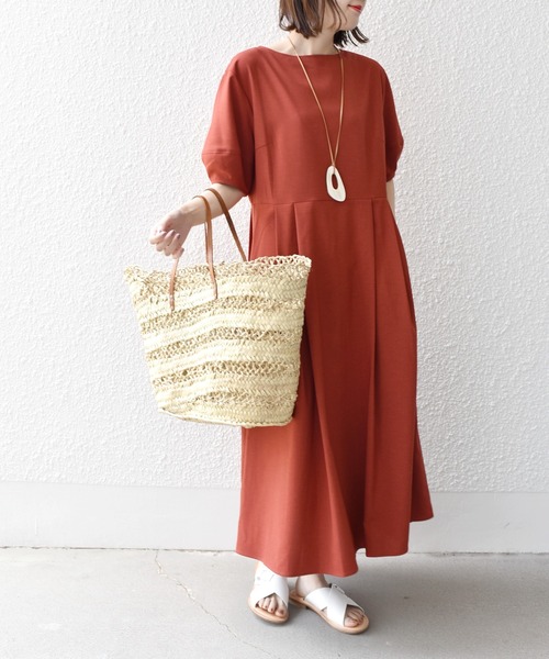 「SHIPS.me」 半袖ワンピース - ベージュ レディース_画像5