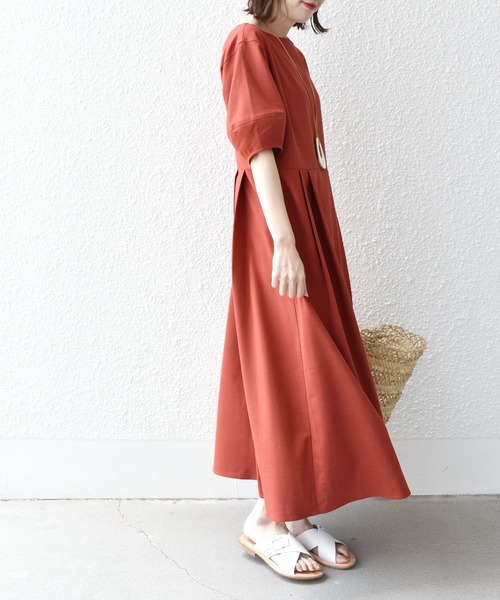 「SHIPS.me」 半袖ワンピース - ベージュ レディース_画像8