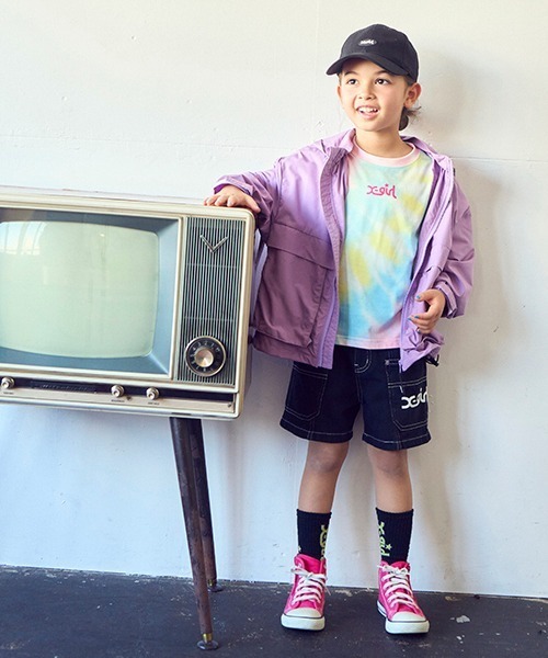 「X-girl Stages」 「KIDS」マウンテンパーカー 120cm ラベンダー キッズ_画像7