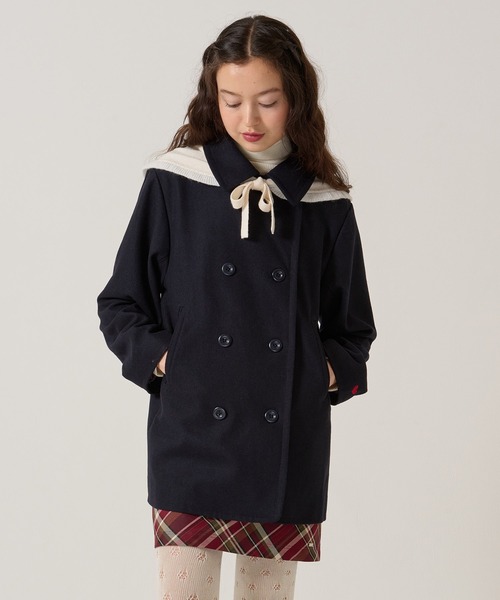 TINA：JOJUN（ティーナジョジュン） ピーコート pコート ハート刺繍