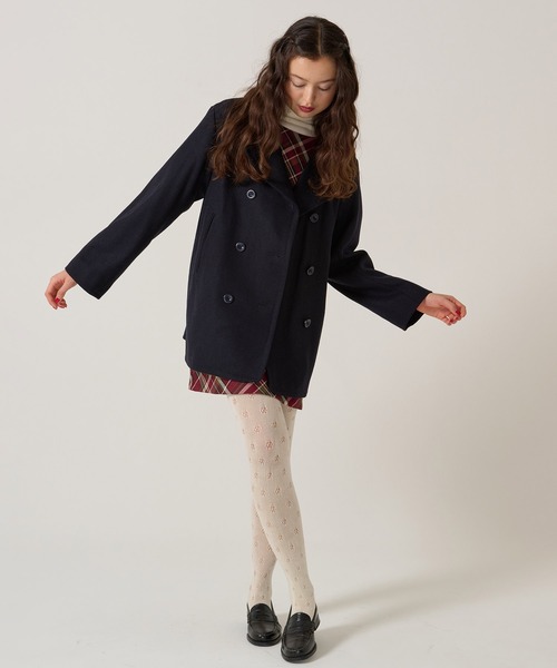 TINA：JOJUN（ティーナジョジュン） ピーコート pコート ハート刺繍