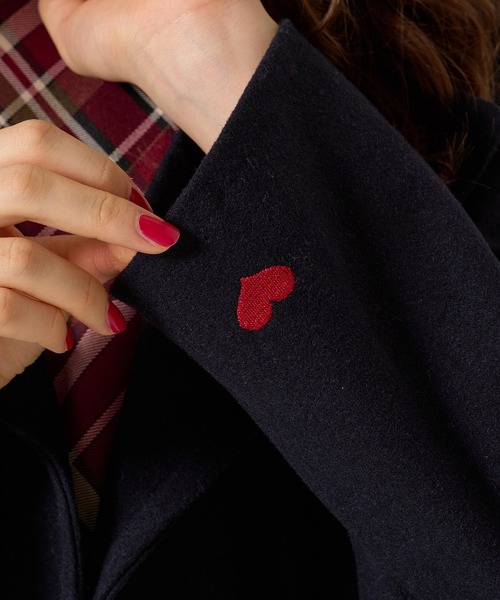 TINA：JOJUN（ティーナジョジュン） ピーコート pコート ハート刺繍