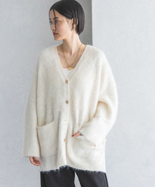 「A part by」 ニットカーディガン FREE アイボリー レディース_画像4