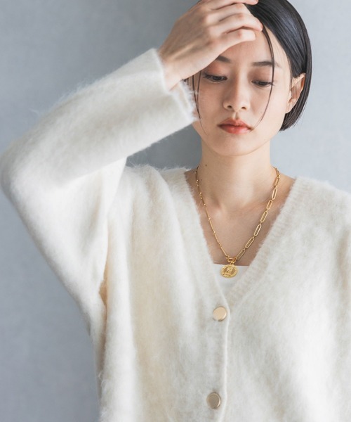 「A part by」 ニットカーディガン FREE アイボリー レディース_画像5