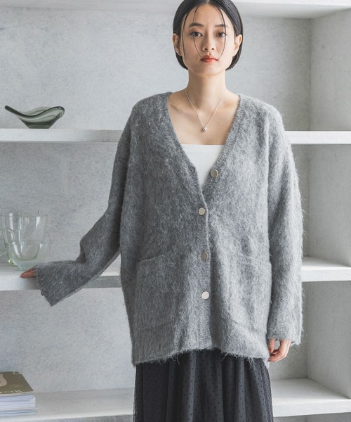 「A part by」 ニットカーディガン FREE アイボリー レディース_画像8