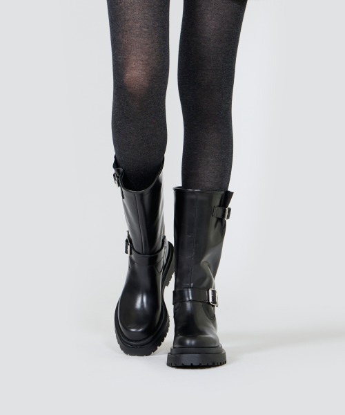 【未使用級】ペリーコサニー GENOVA エンジニアブーツ　厚底　撥水　黒　36 美品✨ペリーコサニー GENOVA エンジニアブーツ 厚底 撥水 23.5 黒