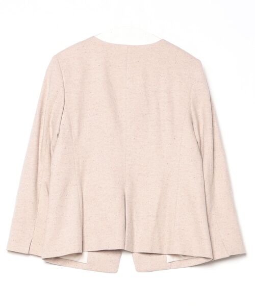INDIVI（インディヴィ） ノーカラージャケット 13 ベージュ レディース