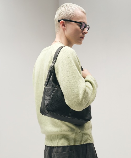 HIROFU✨ハーフムーン　ハンドバッグ　ワンショルダー　レザー Adoon plain ハンドバッグ One-Shoulder Half-Moon Bag / ワン