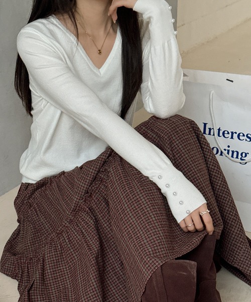 soyon様ご確認用ページ！ SAISON DE PAPILLON（セゾンドパピヨン） ニット セーター パール