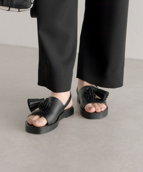 「TEMPERATE」 フラットサンダル 36 ブラック レディース_画像7