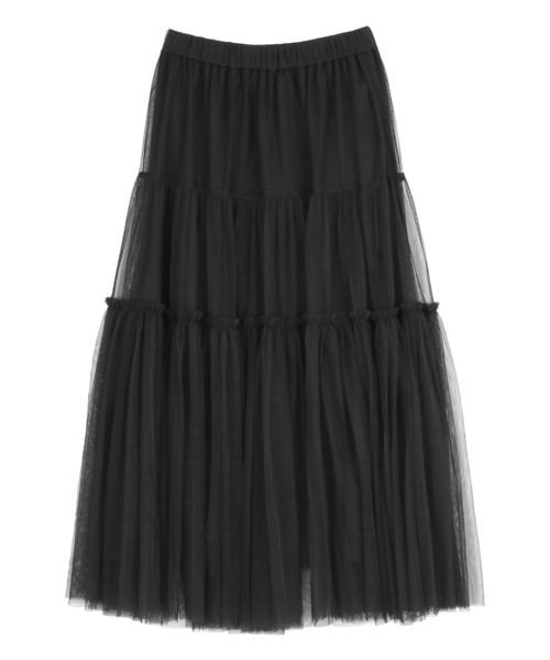 「titivate」 フリルスカート M グレー レディース_画像3