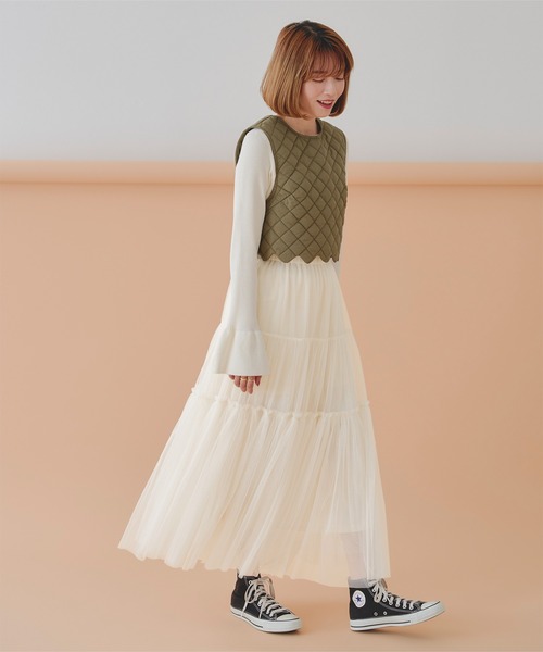 「titivate」 フリルスカート M グレー レディース_画像7