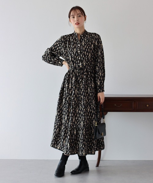 「BLUEEAST」 長袖ワンピース LARGE ブラック レディース_画像9