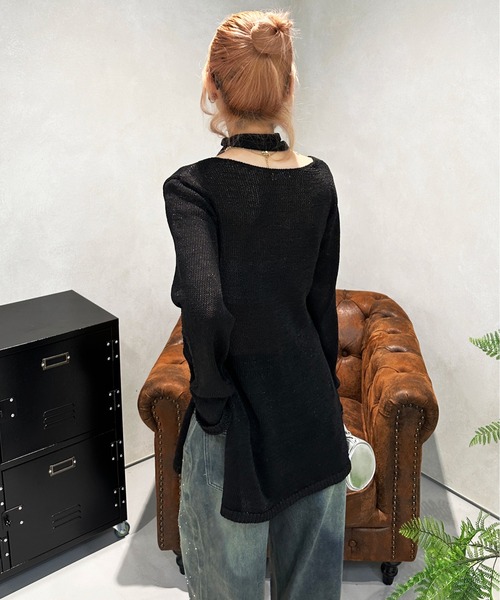 「sedacle girl」 長袖ニット FREE ブラック レディース_画像4